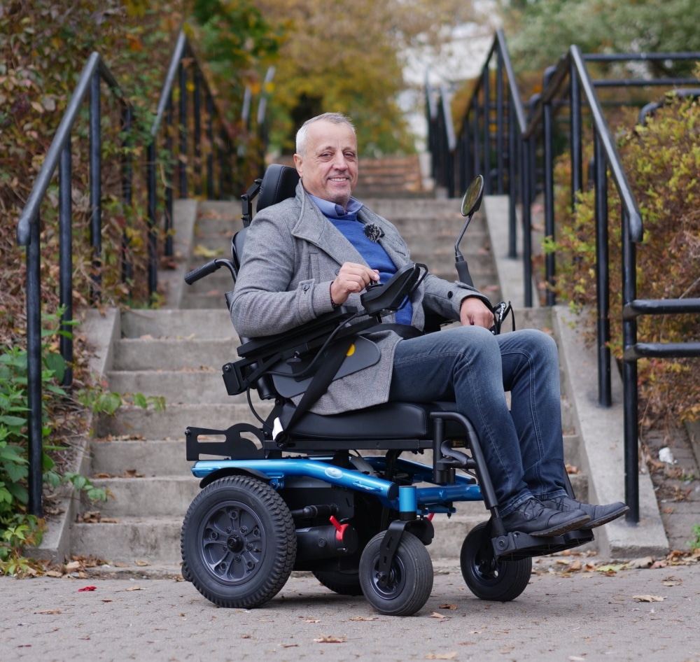 Wózek inwalidzki elektryczny terenowy Enjoycare EPW616B Blue - obrazek 3